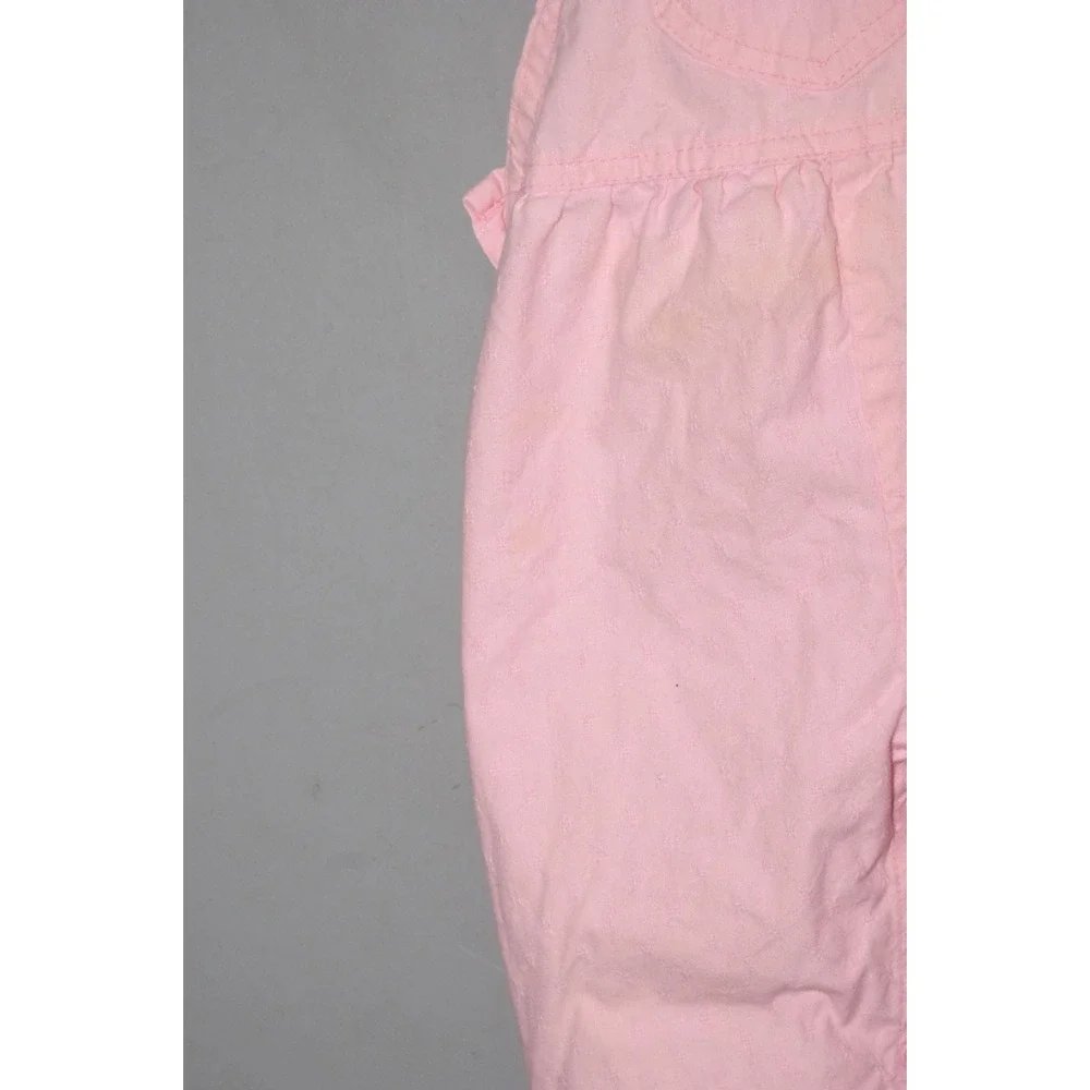 Vintage OshKosh B'Gosh Vestbak Rare Pink Floral Overalls 12 mos.‎ 90s USA VGUC